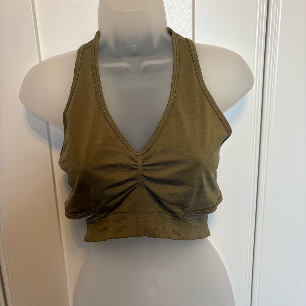 Alphalete Olive Crop Top